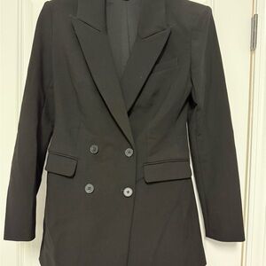 Express Black Double-Breasted Blazer